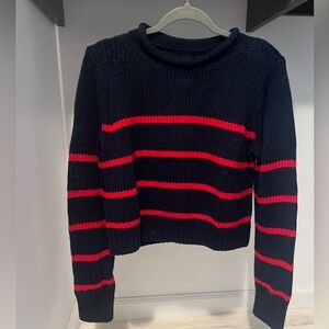 La Ligne Mini Marina Stripe Sweater, rare color combo! Navy/red stripe, XS